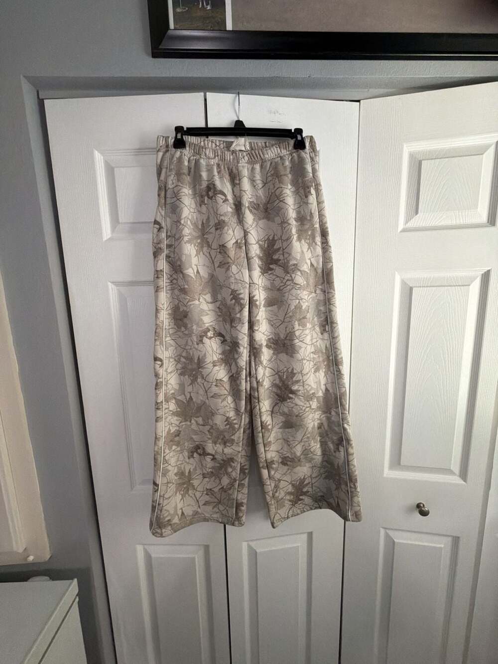Chrome Riot Tree Camo Print Wide Leg Sweatpants
